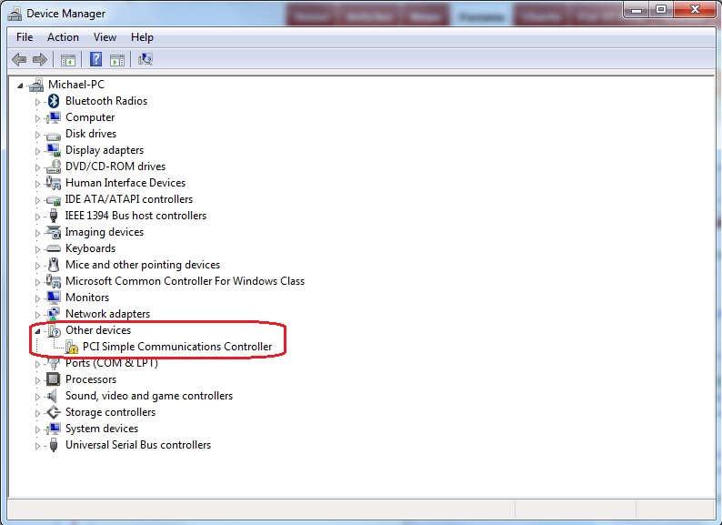 pci simple communications controller driver win 7
